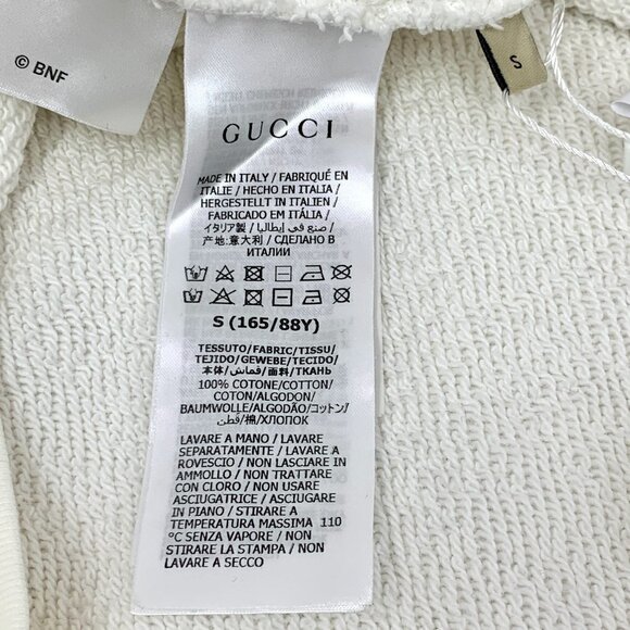 Gucci Off-White Banana Cat Graphic Sweatshirt Round Neck Long-Sleeve Cotton Size - Picture 4 of 7